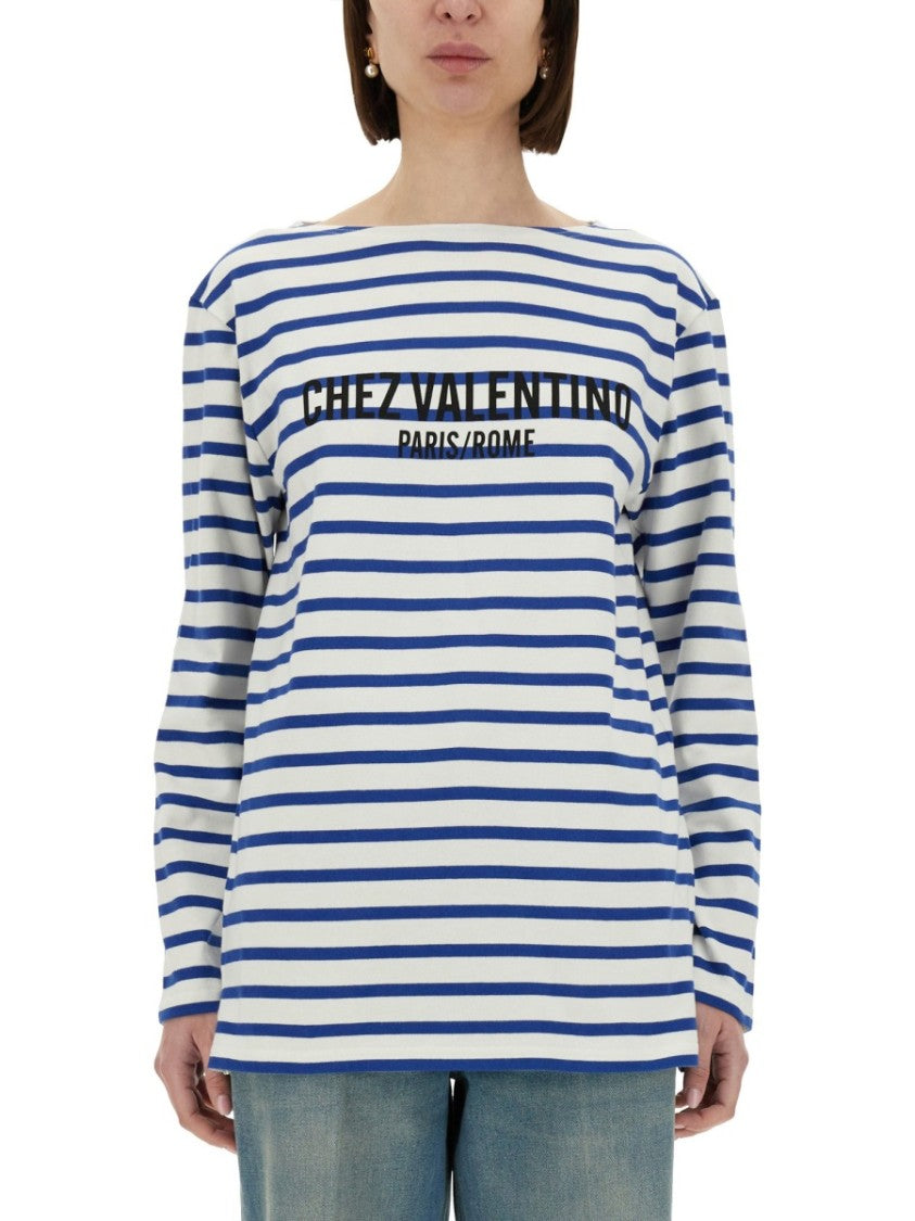 Valentino Cotton Long Sleeve T-Shirt
