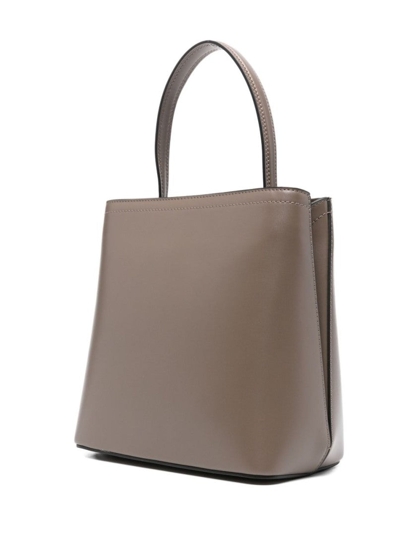 Twin-Set Structured Handbag With Gold-Tone Chain Detail