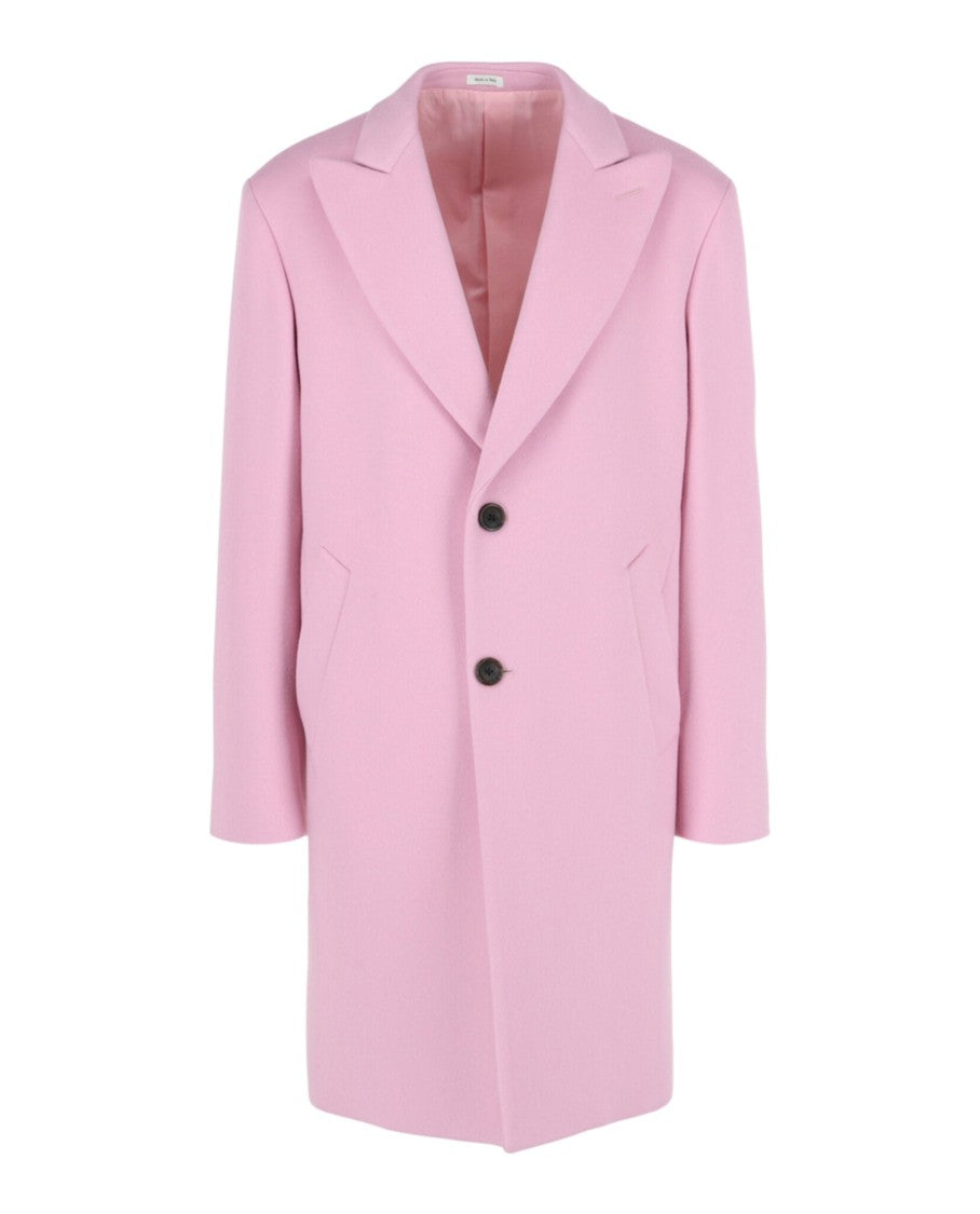 Alexander Mcqueen Peaked Lapel Wool Coat