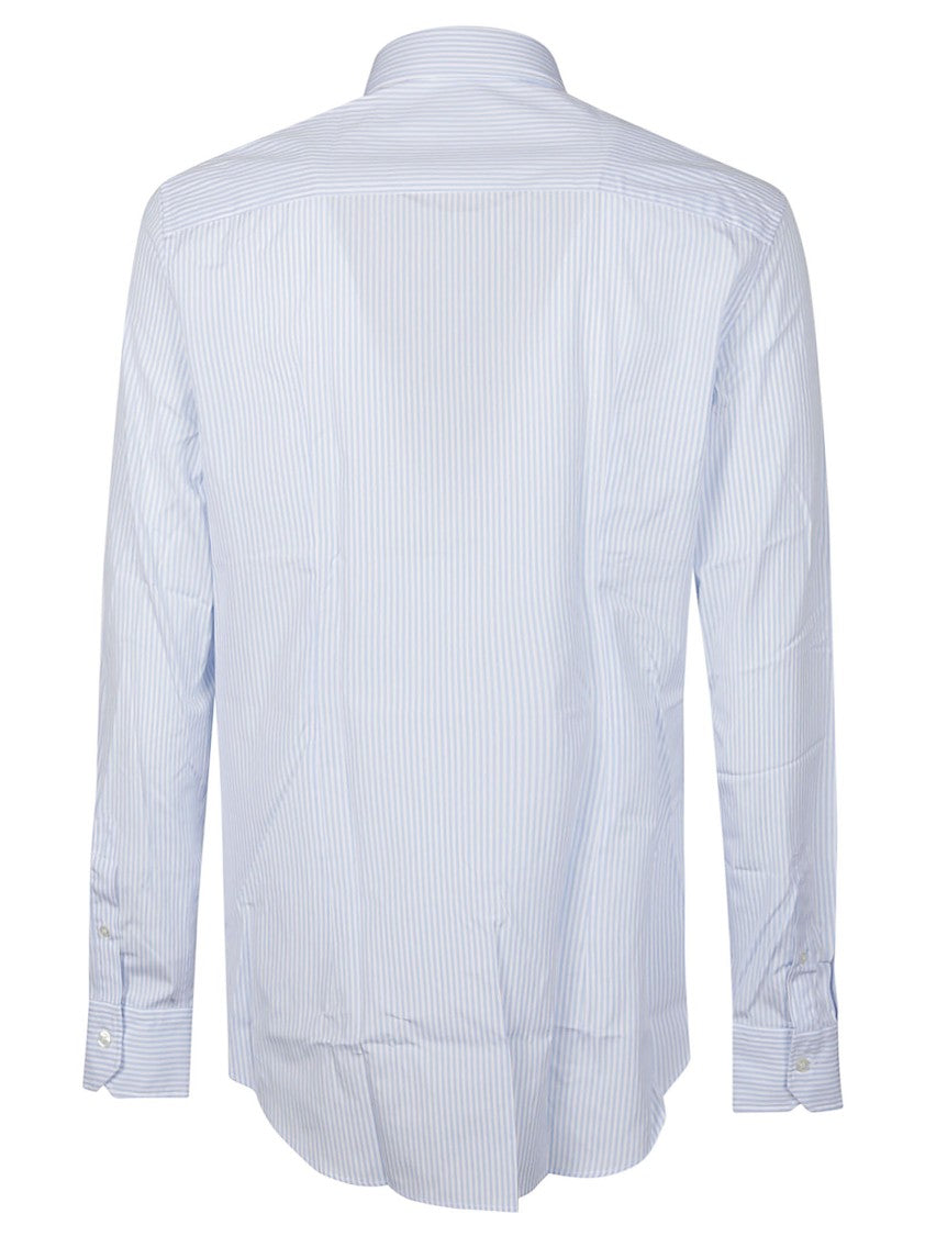 Etro Fuji Pinstripe Cotton Slim Shirt