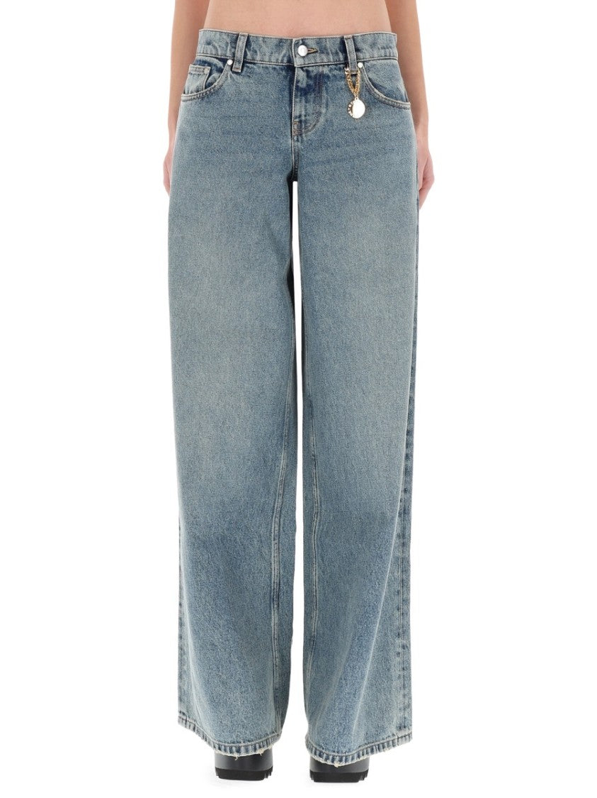 Stella Mccartney Vintage Délavé Cotton Wide-Leg Jeans