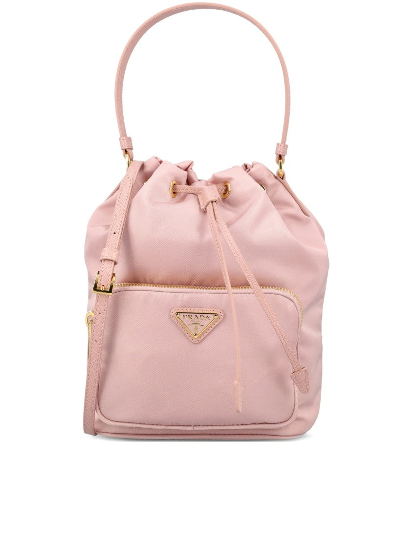 Prada Soft Pink Duet Re-Nylon Bucket Bag