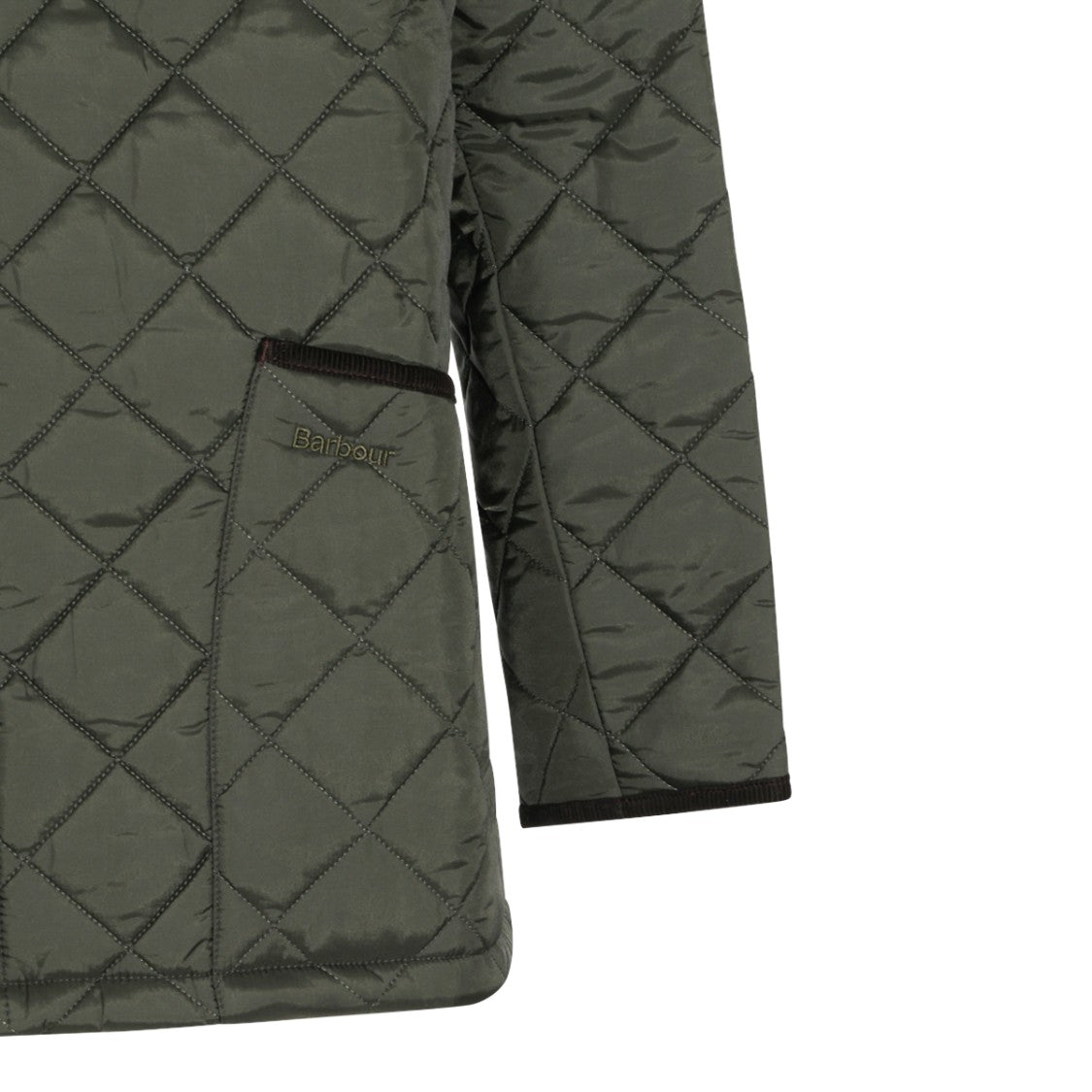 Barbour Quilted Jacket With Diamond Pattern And Classic Collar