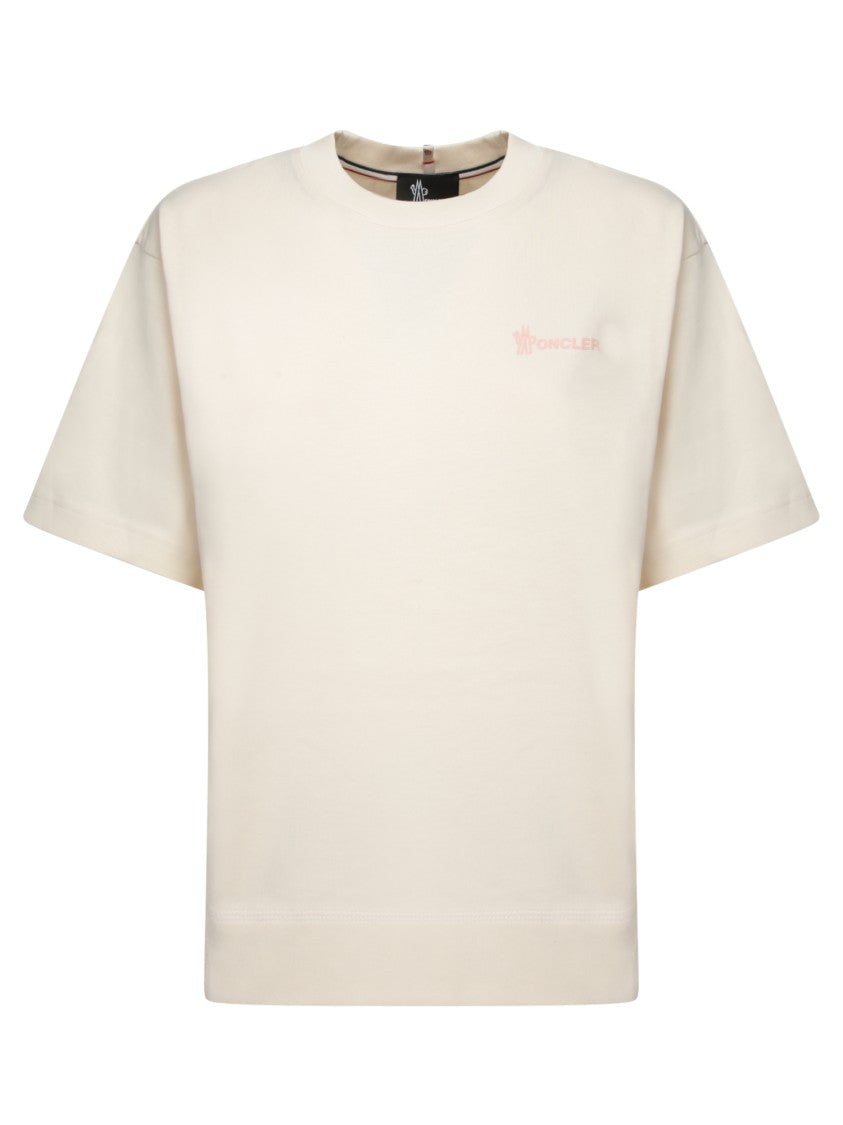 Moncler Grenoble Reinforced Crew Neck White T-Shirt