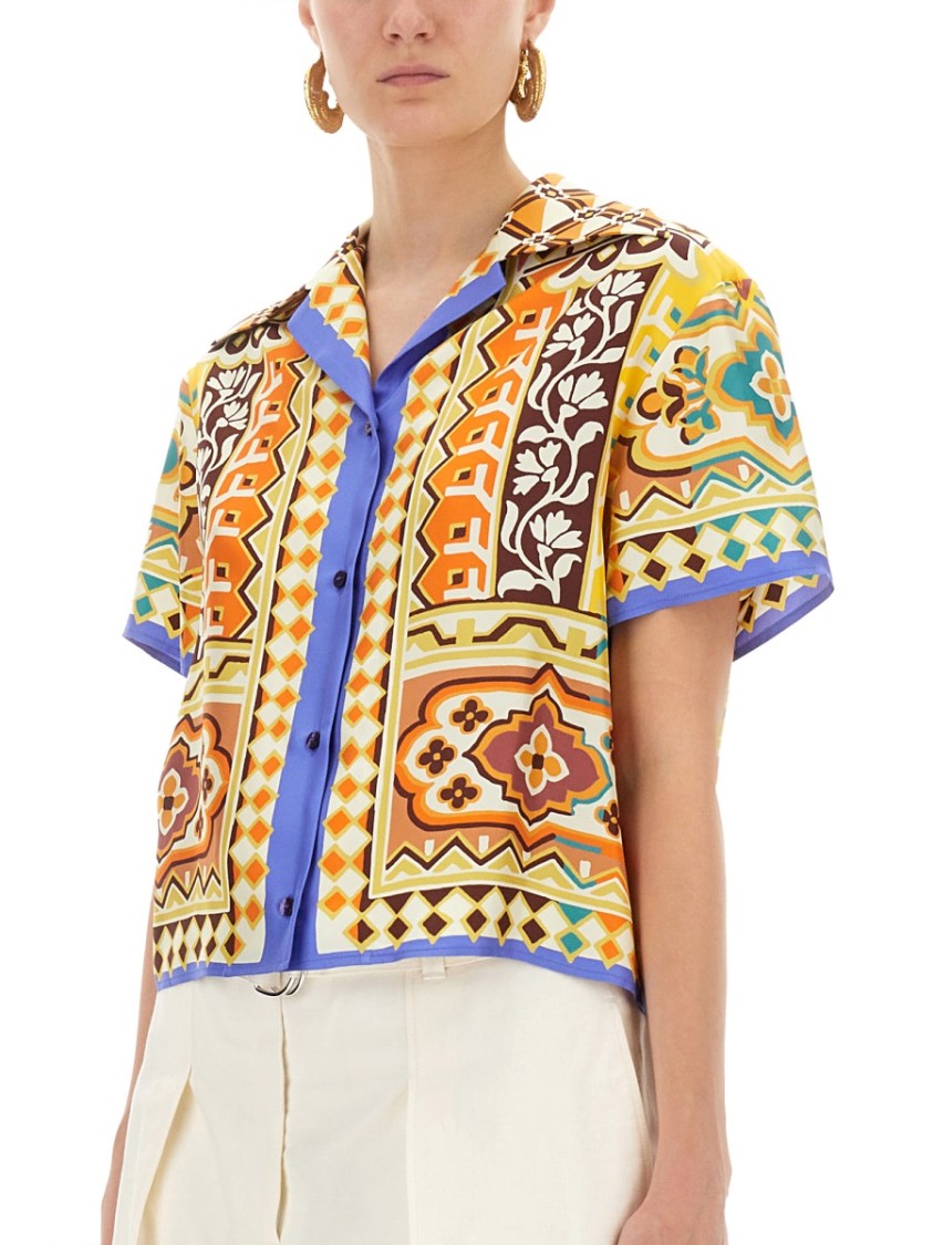 Etro Printed Silk Shirt
