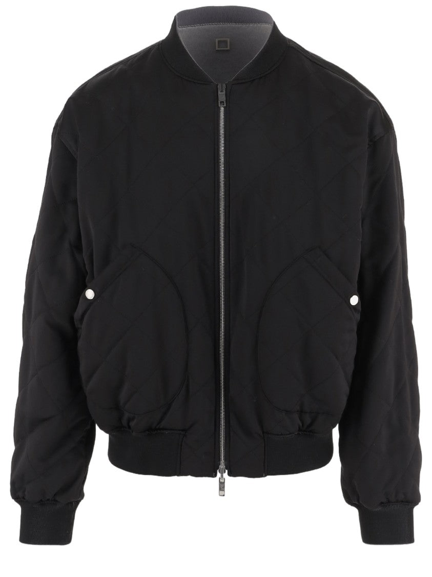 Wooyoungmi Reversible Cupro And Nylon Jacket With Quilted Texture