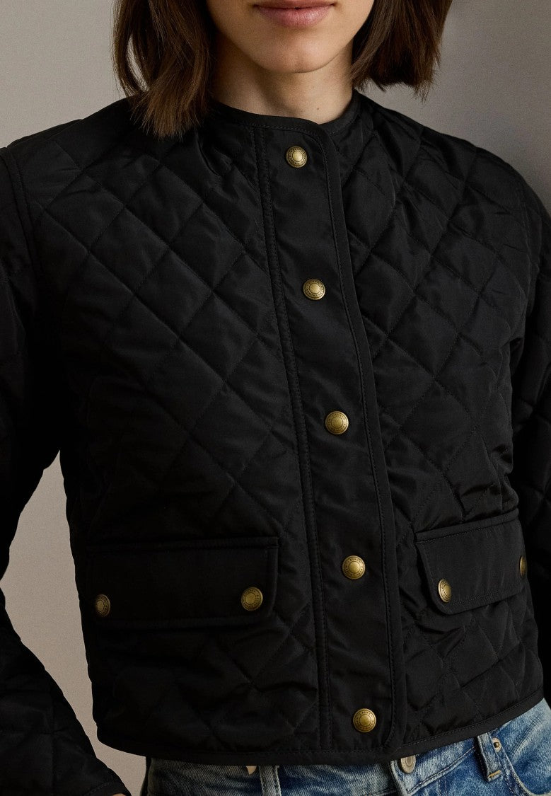 Lauren Ralph Lauren Cropped Diamond Quilted Jacket