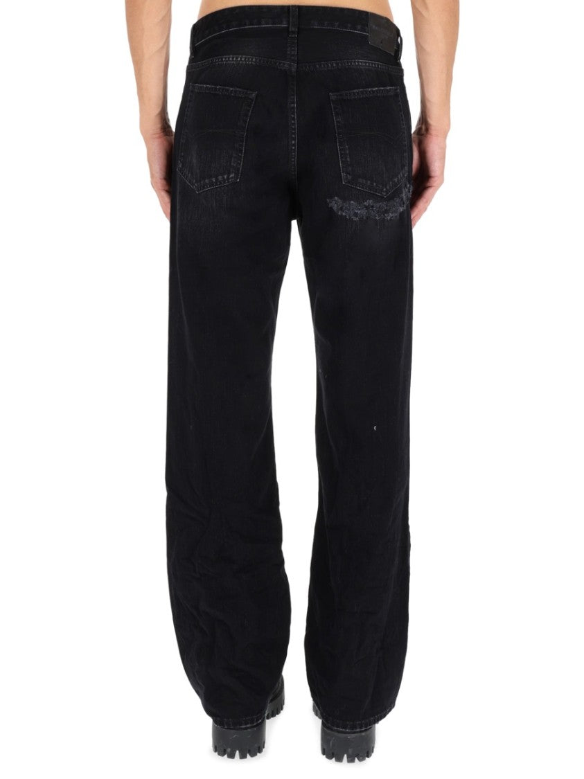 Balenciaga Relaxed Fit Deconstructed Denim Jeans