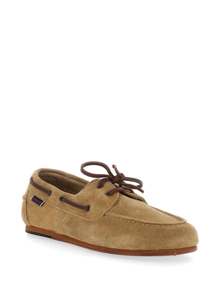 Sebago Moccasin-Style Brown Suede Flats