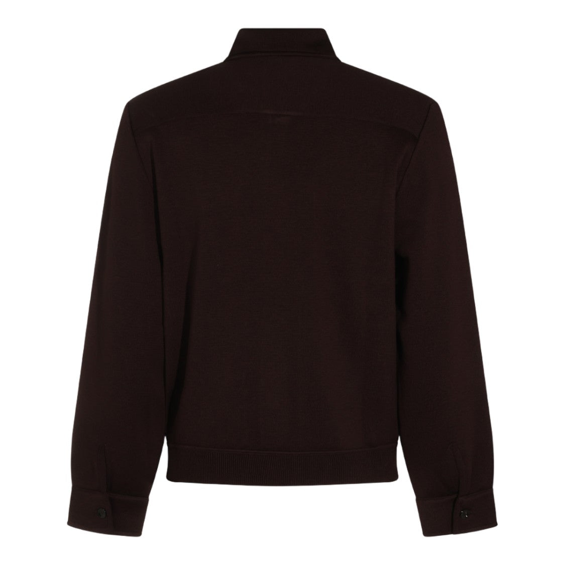 Lardini Structured Brown Jacket With Classic Collar And Textured Finish