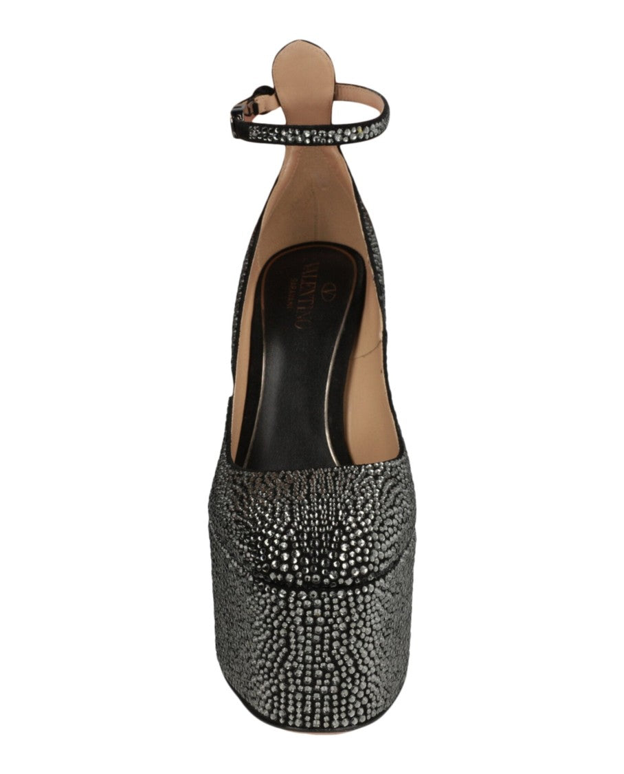 Valentino Tan-Go Crystal Embellished Platform Pumps