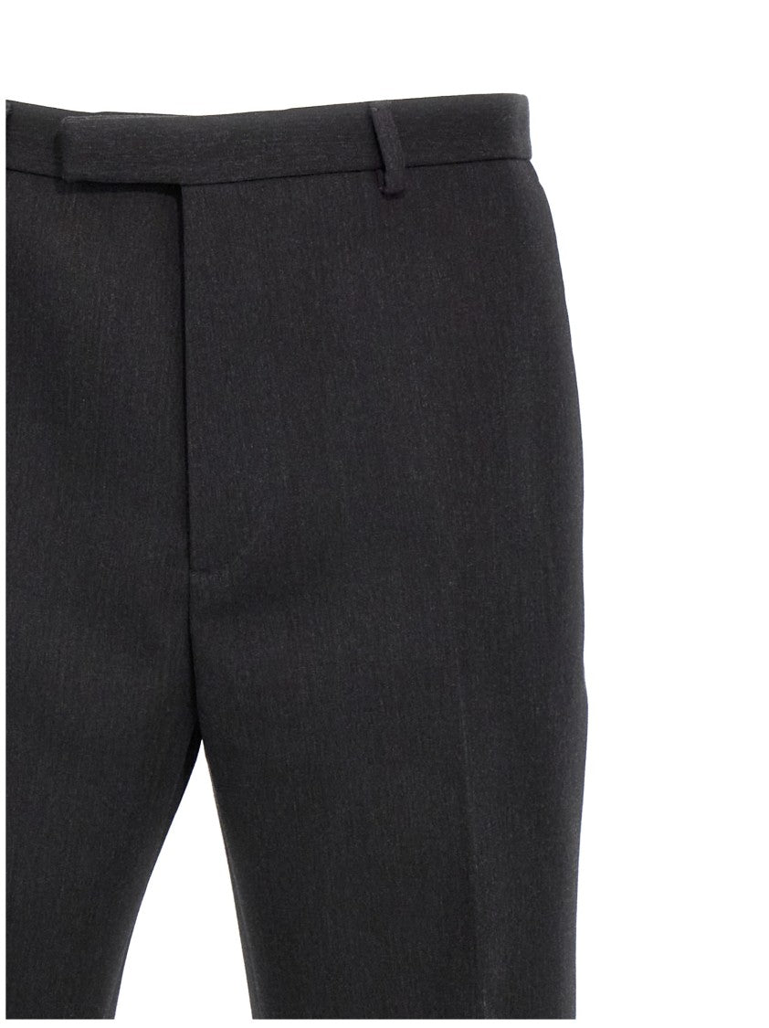 Gucci Straight Leg Formal Trousers With Classic Closure And Stretched Fold