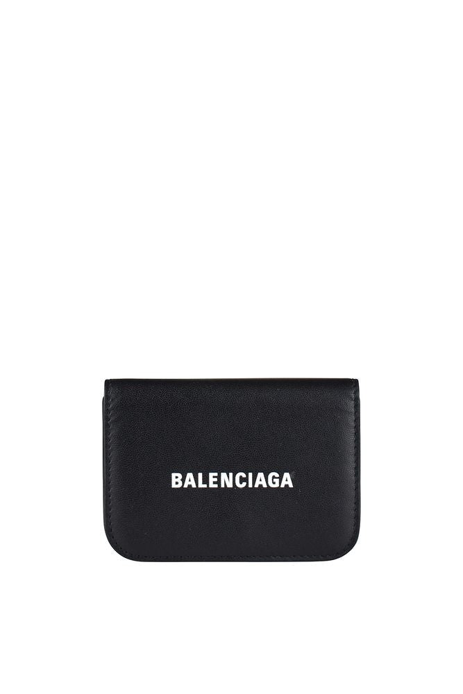 Balenciaga Compact Black Leather Wallet