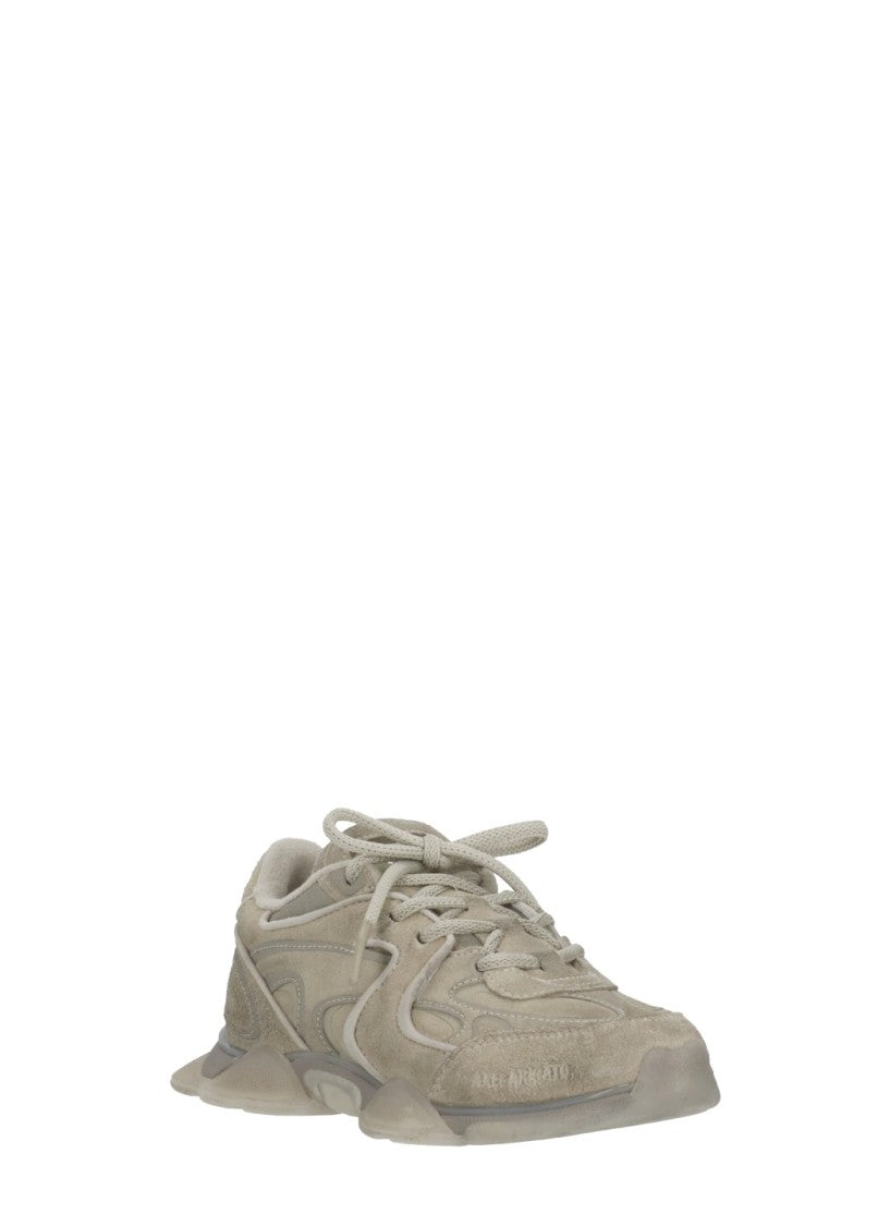 Axel Arigato Beige Suede Sneakers With Logo Accents And Rubber Sole