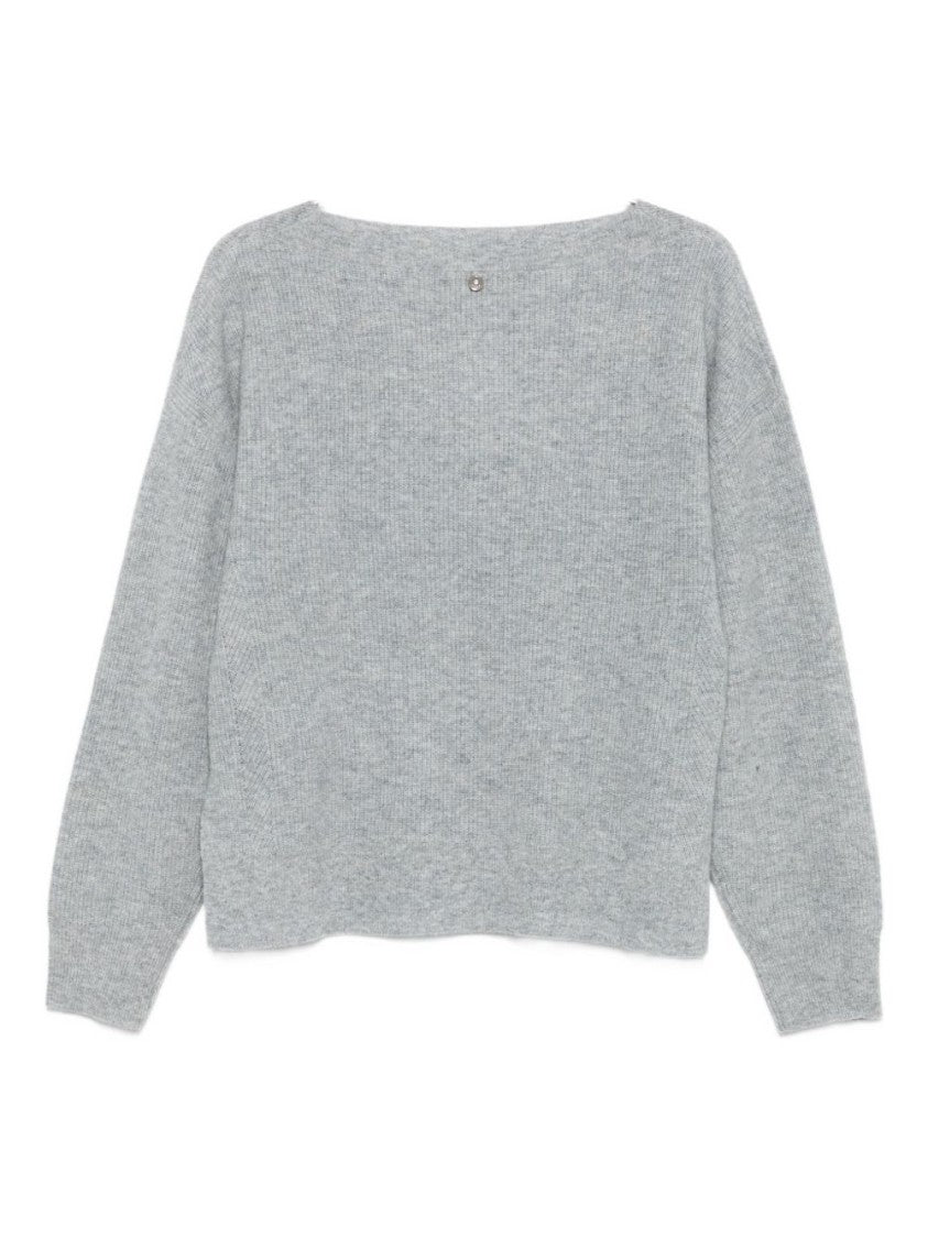 Liu Jo Relaxed Fit Grey Sweater