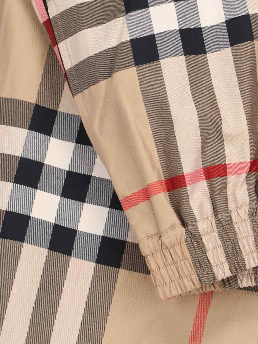 Burberry Wide-Leg “Vintage Check” High-Waist Trousers – Beige