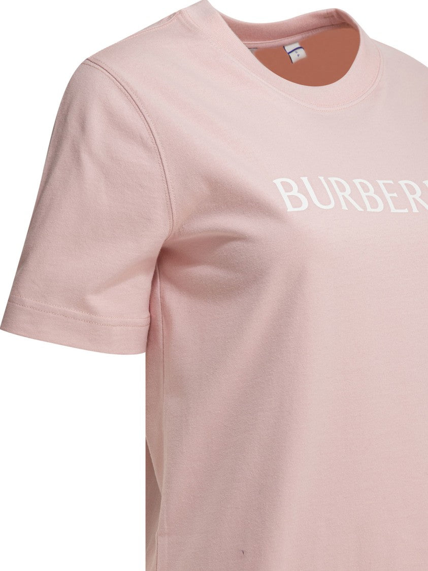Burberry Regular Fit Cotton T-Shirt With Textured Logo Detailing