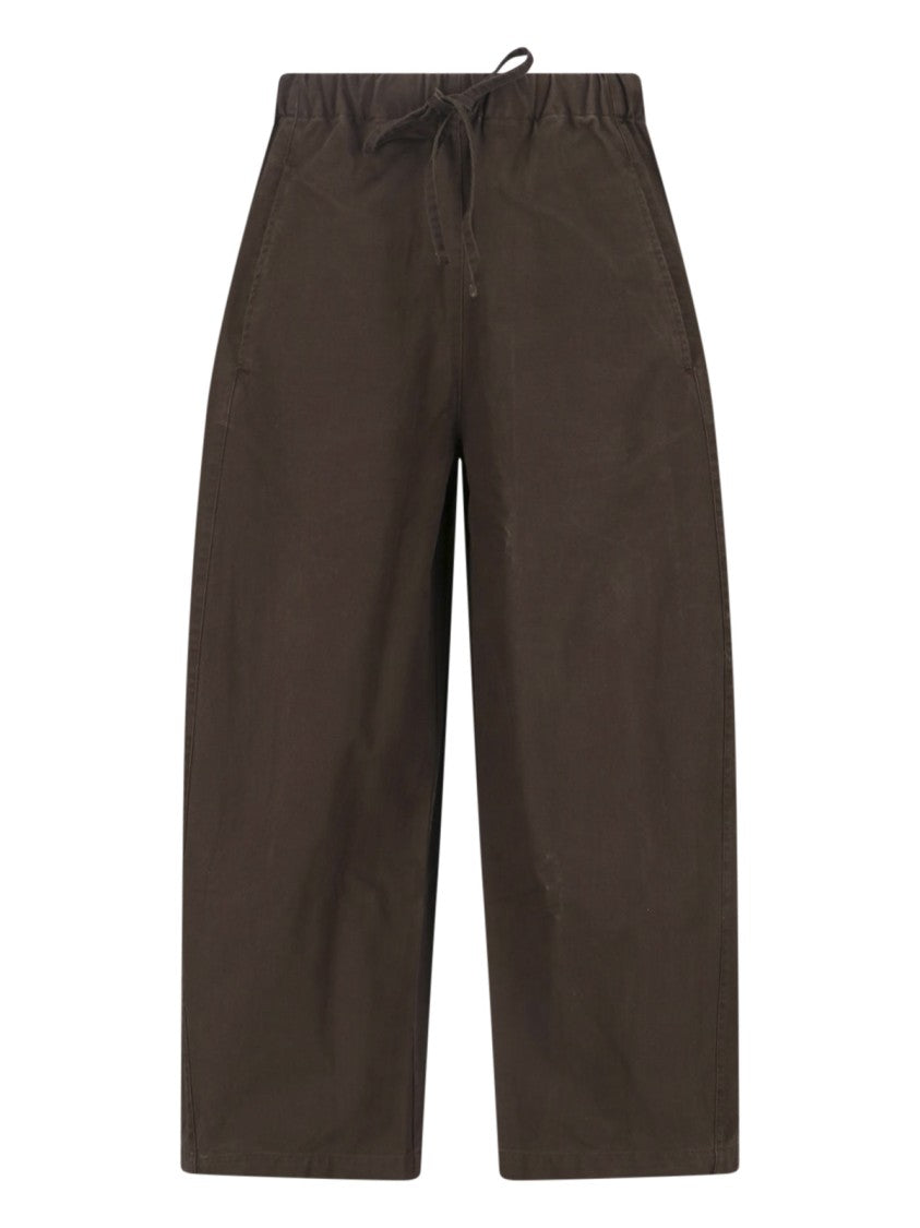 Entire Studios Brown Loft Wide-Leg Cotton Pants