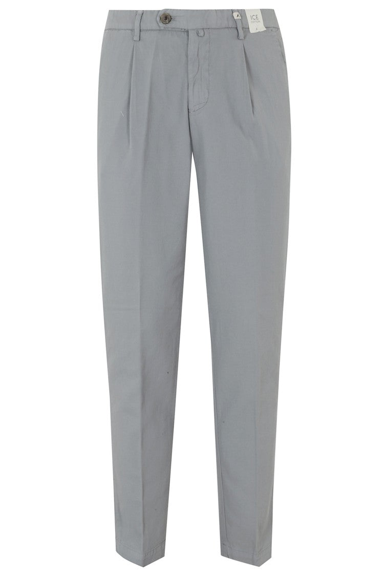Myths Gray Zeus Darts Waist Loops Cotton Trousers