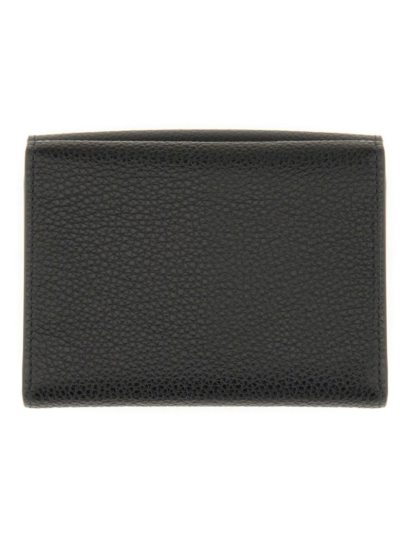 Marni Textured Black Tri-Fold Wallet