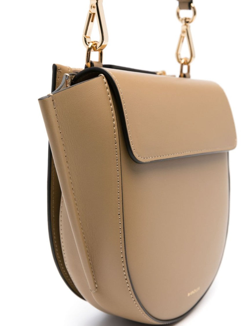 Wandler Structured Vitello Leather Shoulder Bag With Winged Sides