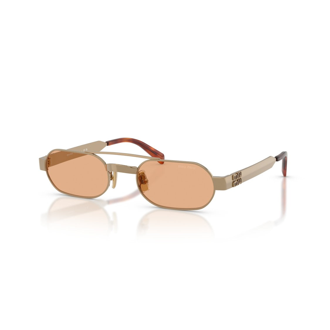 Miu Miu 0Mu B52s Rectangular Metal Frame Sunglasses