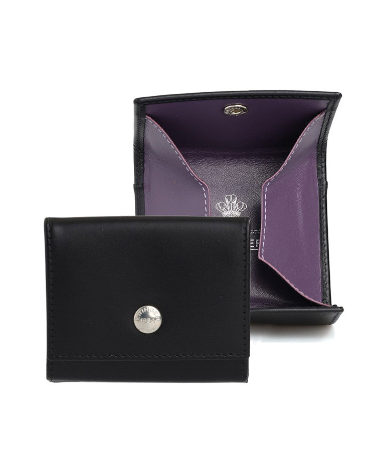 Ettinger Tri-Fold Coin Purse With Silver Button Closure