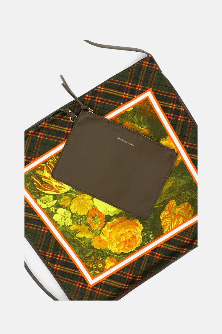 Dries Van Noten Multicolor Scarf Printed Viscose Shoulder Bag