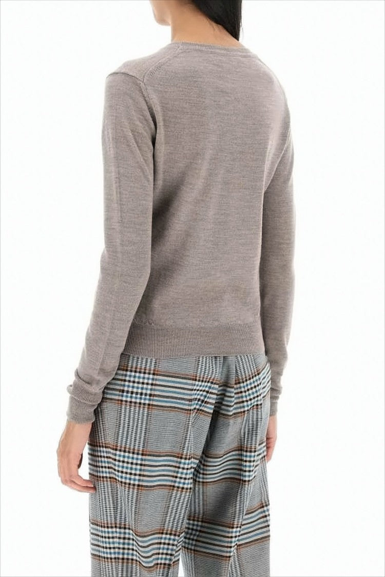 Vivienne Westwood Classic Crew Neck Sweater With Cropped Fit