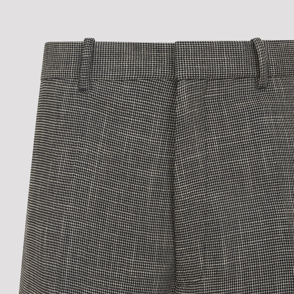 Phoebe Philo Straight-Leg Trousers With Subtle Checkered Pattern