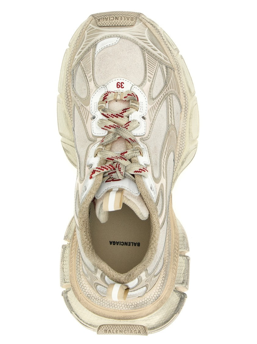 Balenciaga Chunky Worn Effect Sneakers With Glitter Accents