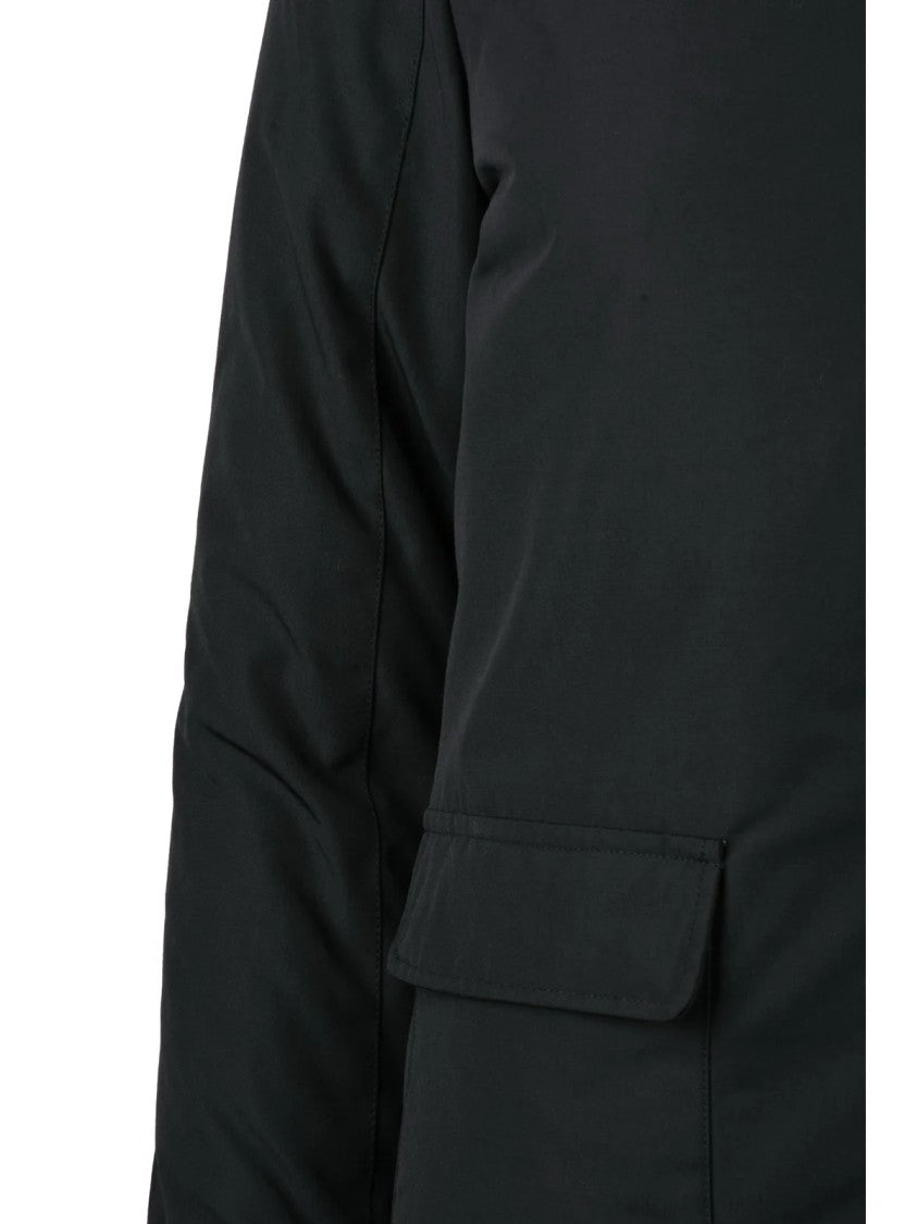 Bomboogie Black Fitted Polyester-Blend Parka