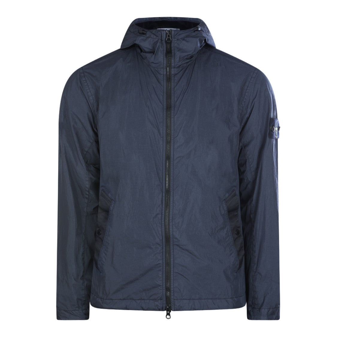 Stone Island Lightweight Blue Jacket With High Collar
