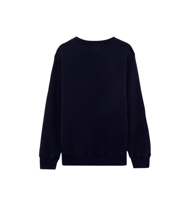 Autry Blue Crew Neck Sweatshirt With Embroidered Logo