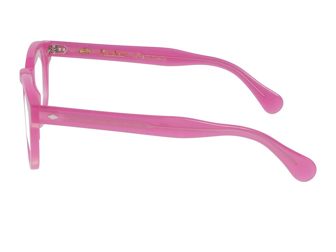 Kador Pink Jolly Cal 49 Translucent Square Eyeglasses