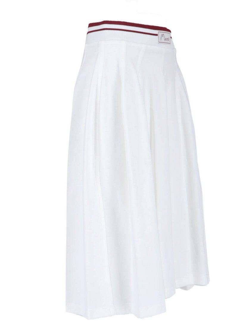 Marni Timeless White Skirt With Minimalist Design