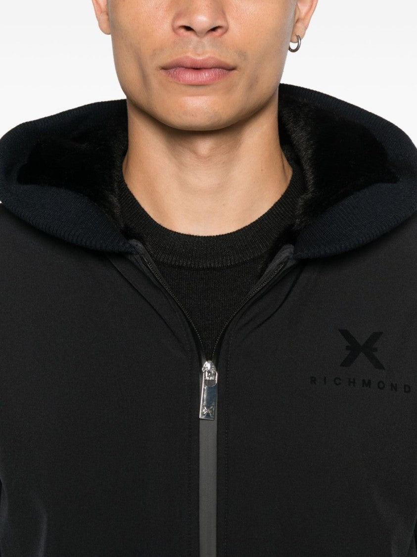 John Richmond Black Jacket With Hood