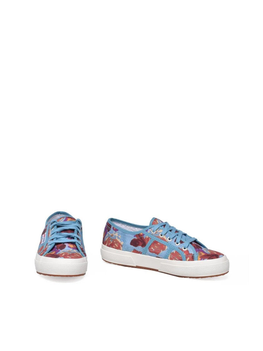 Superga X Lisa Corti Blue Bordeaux Floral Canvas Sneakers