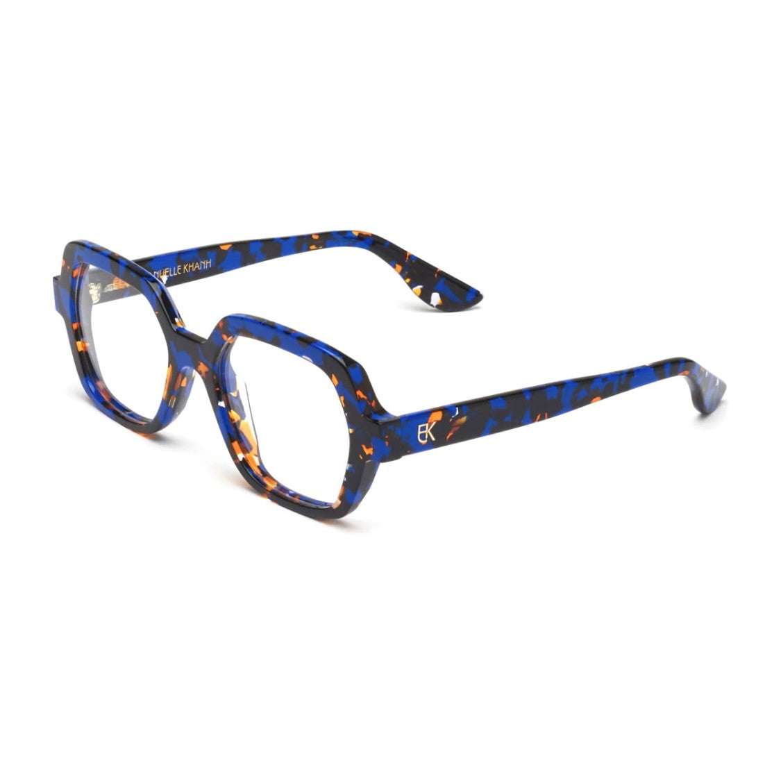 Emmanuelle Khanh Blue Equinox Octagonal Acetate Eyeglasses