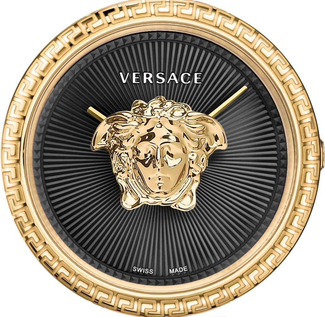 Versace Palazzo Empire 34Mm Women's Gold-Tone Quartz Watch — Black Dial