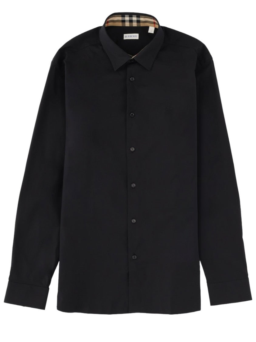 Burberry Subtle Check Cotton-Blend Tailored Shirt