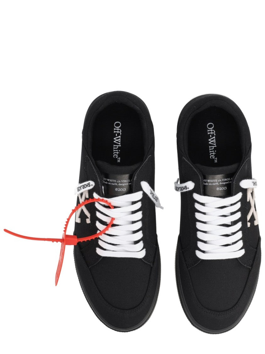 Off-White Black Vulc Low Arrow Logo Canvas Sneakers