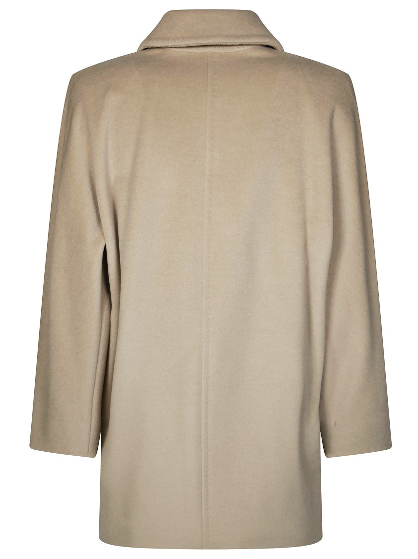 Max Mara Double-Breasted Short Coat With Boxy Silhouette