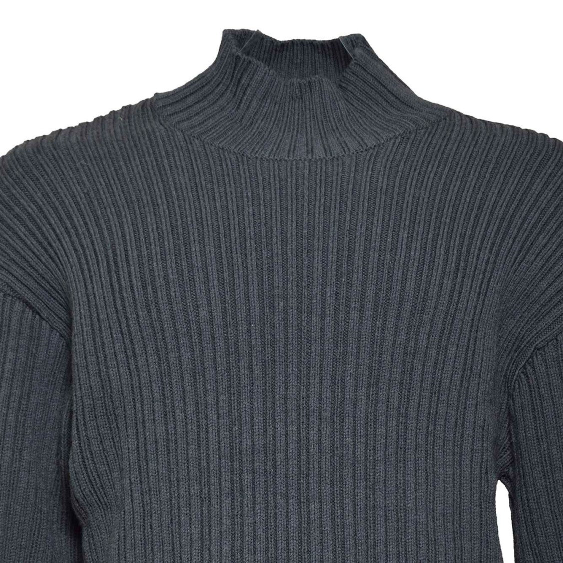 Our Legacy Dark Grey Wool Funnel Neck Sweater