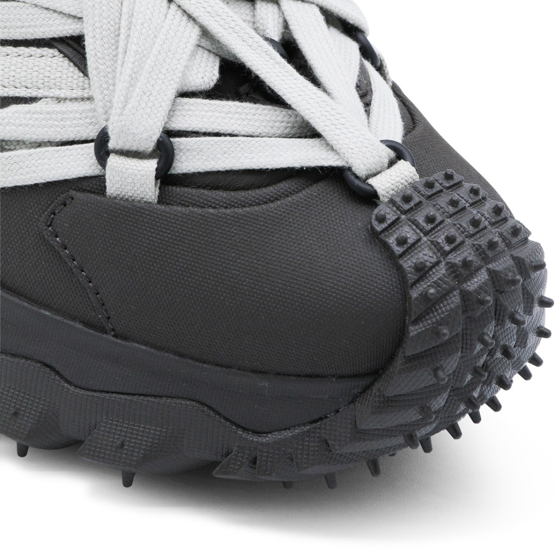 Moncler X Rick Owens Dark Grey Leather Megalace Sneakers