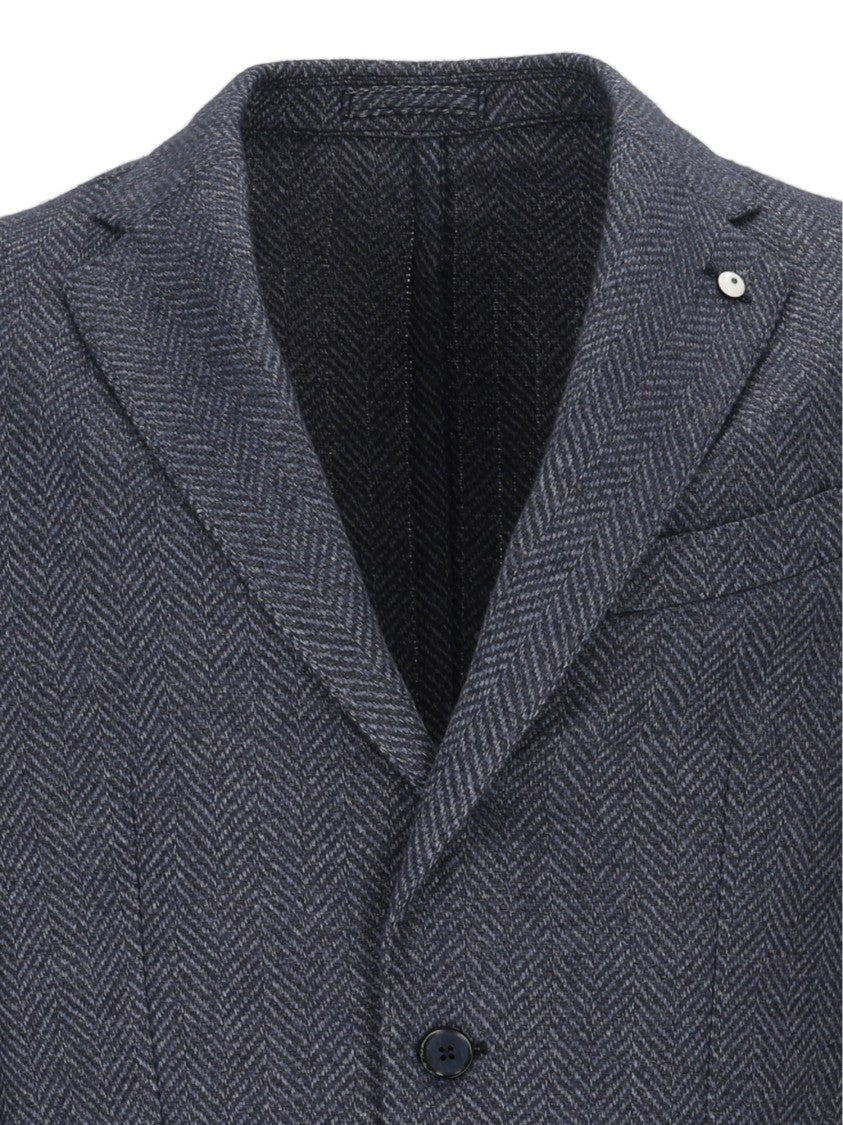 L.B.M. 1911 Drop S Classic Herringbone Blazer