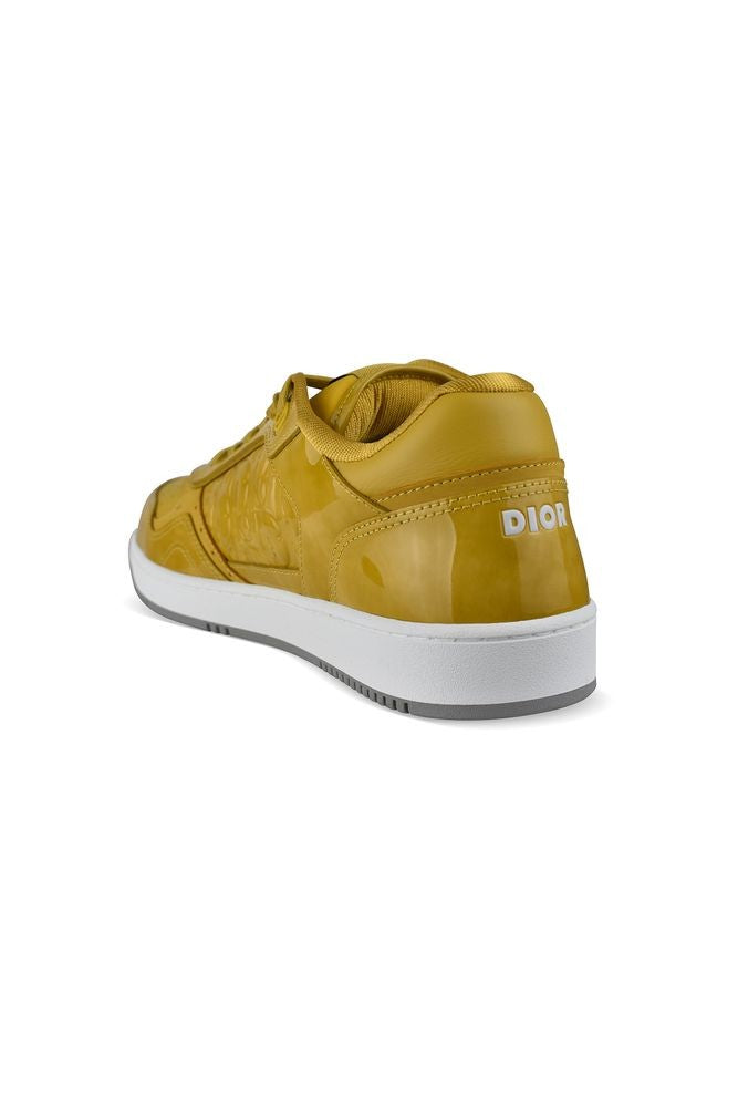 Dior Low-Top Patent Leather Sneakers With Embossed Logo Detailing