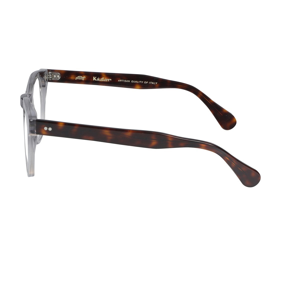 Kador Tuxon Translucent Grey Frame Sunglasses With Tortoiseshell-Patterned Temples