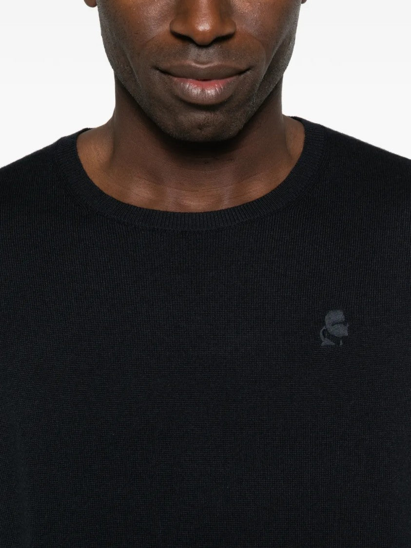 Karl Lagerfeld Fitted Round Neck Knitwear Sweater