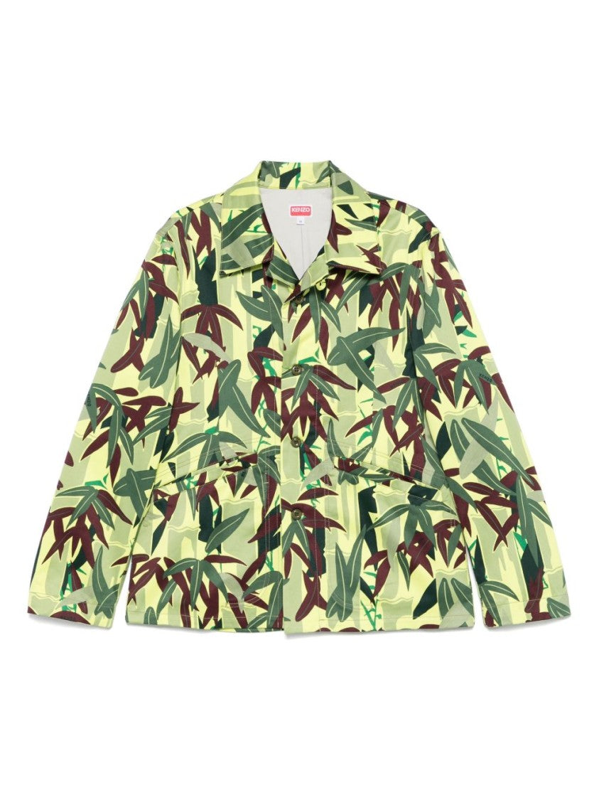 Kenzo Avocado Green Rear Logo Patch Jacket